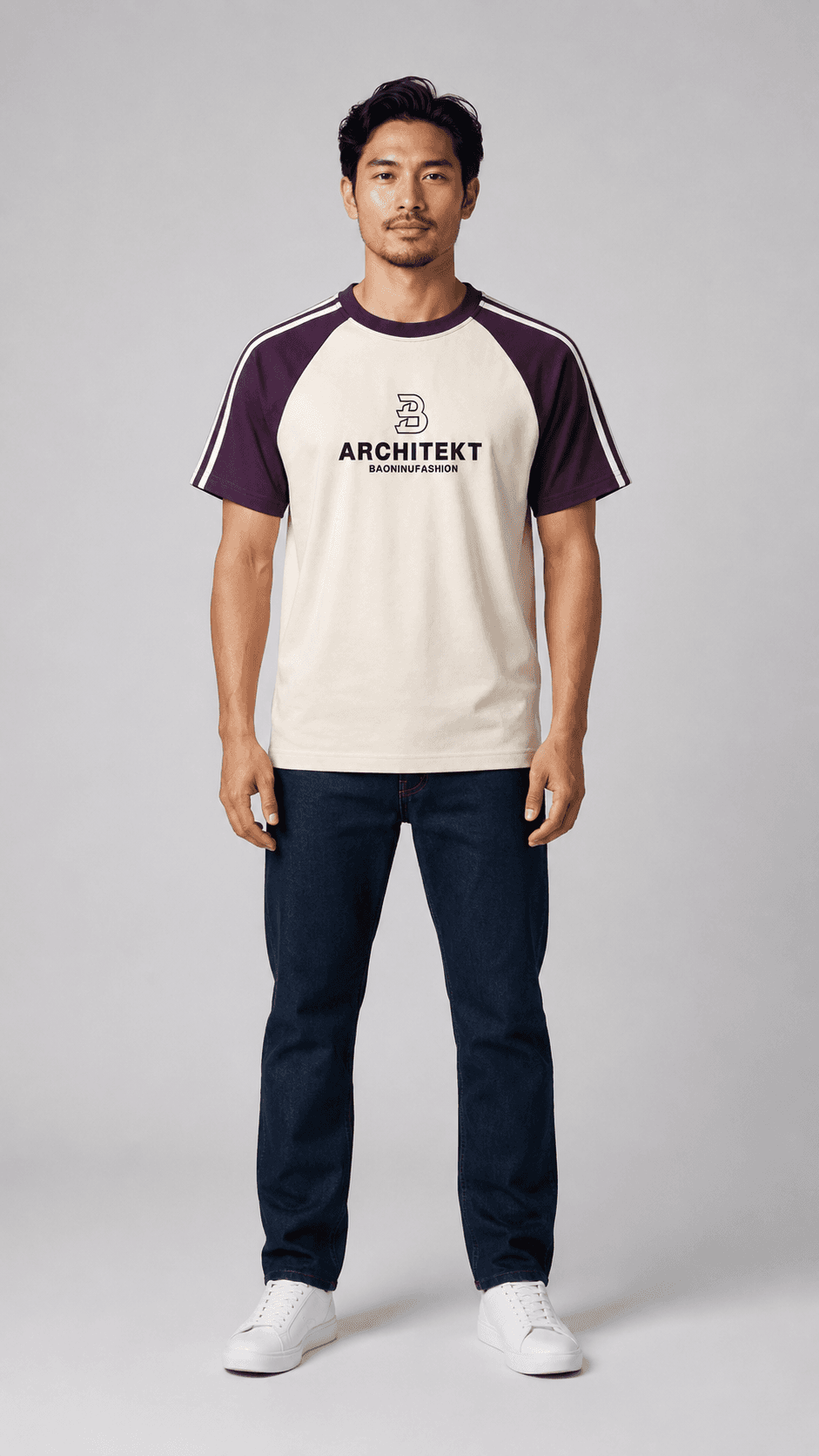 Two-Tone Raglan Baseball T-Shirt -
