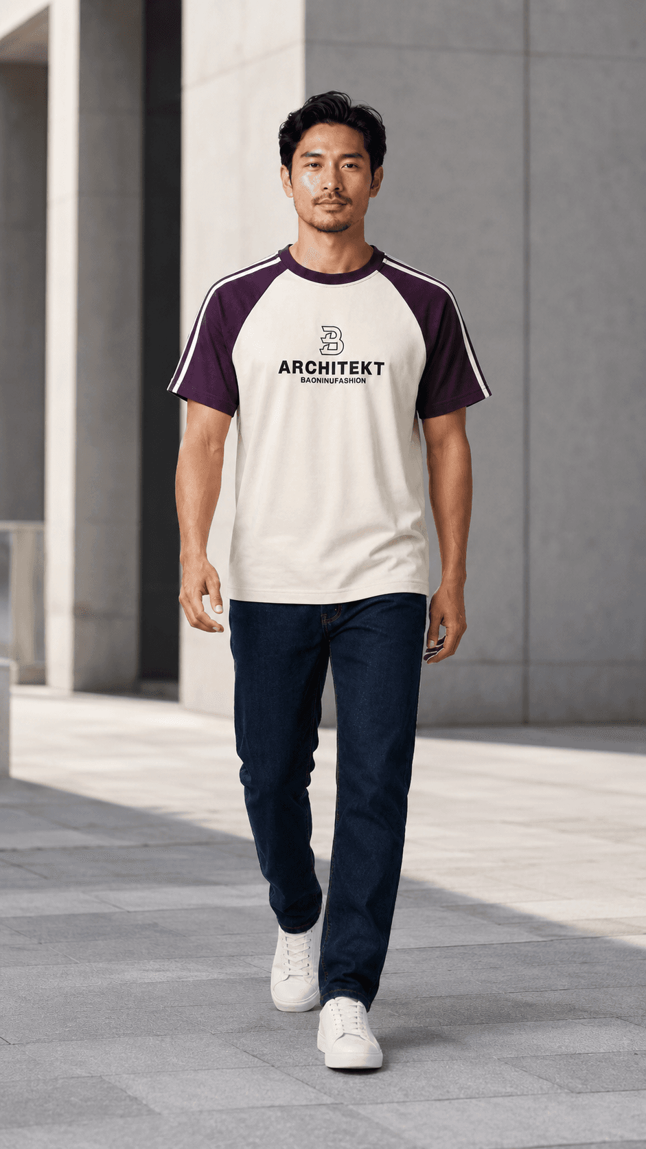 Two-Tone Raglan Baseball T-Shirt -